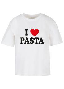 MISS TEE Herren T-Shirt "Miss Tee Pasta LOVE Tee", weiß, casual, Gr. M, bedruckt, 100% Baumwolle, Shirts