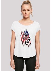 F4NT4STIC Damen T-Shirt "Superhelden Avengers Captain America", weiß, casual, Gr. XXL, Obermaterial: 100% Baumwolle, Shirts, Damen,Premium