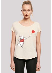 F4NT4STIC Damen T-Shirt "Winnie Puuh Luftballon Disney", weiß, casual, Gr. S, Obermaterial: 100% Baumwolle, Shirts, Premium Qualität