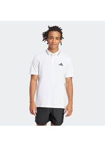 Herren Poloshirt "M SL PQ PS", schwarz-weiß, sportlich, Gr. S, adidas Sportswear, Obermaterial: 100% Baumwolle, Shirts