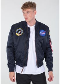 Herren Bomberjacke "Alpha Industries Men - Bomber Jackets MA-1 VF Vintage Fit NASA", blau, Gr. M, Alpha Industries, Obermaterial: 100% Nylon, Futter: