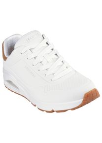 Skechers Herren Sneaker "UNO-SUITED ON AIR", Gr. 45, weiß, Lederimitat, Veloursleder, sportlich, Schuhe, Freizeitschuh, Halbschuh, Schnürschuh mit