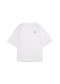 Puma Damen T-Shirt "Wardrobe Essentials Oversized T-Shirt Damen", weiß, Gr. XS, clean, Obermaterial: 100% Baumwolle; Rippe: 20% Polyester, 80%
