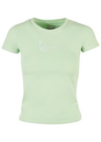 Karl Kani Herren T-Shirt "Karl Kani Damen", grün, casual, Gr. XS, bedruckt, 95% Baumwolle, 5% Elasthan, Shirts