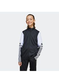 Kinder Trainingsjacke "SQ25 TR JKT Y", schwarz-weiß, sportlich, Gr. 164, adidas Performance, Obermaterial: 100% Polyester, Jacken