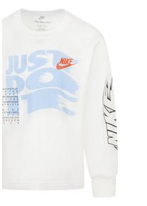 Nike Sportswear Kinder Langarmshirt, weiß, Gr. 98, Obermaterial: 60% Baumwolle, 40% Polyester, Shirts, für Kinder