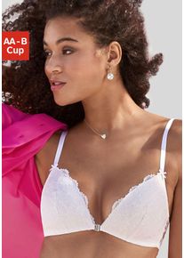 Vivance Damen Bralette-BH "Mirja", Gr. 85, weiß, Spitze, Obermaterial: 60% Polyamid, 35% Polyester, 5% Elasthan, feminin, BHs, ohne Bügel, mit