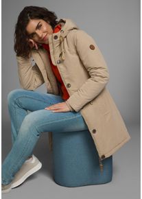 Kangaroos Damen Winterjacke, beige, casual, Gr. 42, unifarben, kontrastfarbene Details, Web, Obermaterial: 100% Polyester. Futter: 100% Polyester.