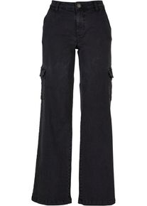 Urban Classics Damen Stoffhose "Urban Classics Damen", schwarz, Gr. 31, unifarben, 98% Baumwolle, 2% Elasthan, Hosen