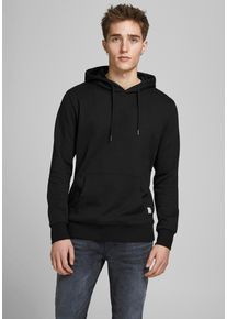 Jack & Jones JACK & JONES Herren Kapuzensweatshirt "BASIC SWEAT HOOD", schwarz, modisch, Gr. XS, unifarben, Obermaterial: 85% Baumwolle, 15% Polyester, Sweatshirts