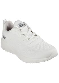 Skechers Herren Sneaker "Skechers SQUAD", Gr. 42, weiß, Textil, Lederimitat, sportlich, Schuhe, für Maschinenwäsche geeignet, Freizeitschuh,