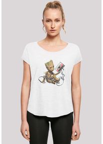 F4NT4STIC Damen T-Shirt "Marvel Guardians Of The Galaxy Vol2 Groot Tape", weiß, casual, Gr. XL, Obermaterial: 100% Baumwolle, Shirts, Premium Qualität
