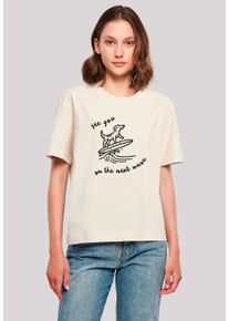F4NT4STIC Damen T-Shirt "See You On The Next Wave", weiß, casual, Gr. L, Obermaterial: 100% Baumwolle, Shirts, Premium Qualität