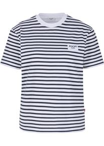 JOOP! JOOP JEANS Damen Rundhalsshirt "Teele", blau, modisch, Gr. M, gestreift, mehrfarbig, gemustert, Single Jersey, Obermaterial: 100% Baumwolle, Shirts,