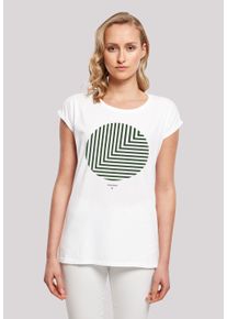 F4NT4STIC Damen T-Shirt "Geometrics Grün", weiß, casual, Gr. XS, Obermaterial: 100% Baumwolle, Shirts, Print
