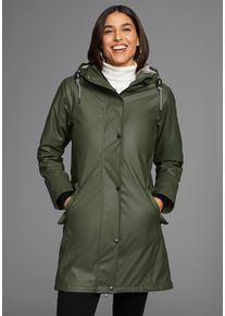 Polarino Damen Regenjacke, grün, sportlich, Gr. 42, Obermaterial: 100% Polyurethan. Futter: 100% Polyester, Jacken, wasserdicht, winddicht, mit