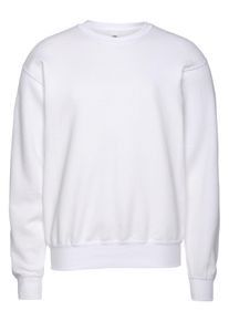 Herren Sweatshirt, weiß, sportlich, Gr. L, Fruit of the Loom, angeraute Sweatware, Obermaterial: 80% Baumwolle, 20% Polyester, Sweatshirts, im