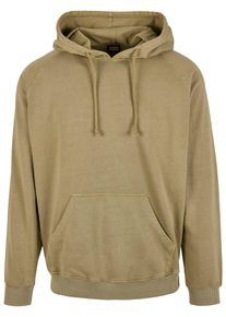 Urban Classics Herren Sweatshirt "Urban Classics Herren Overdyed Hoody", grün, Gr. M, unifarben, 100% Baumwolle, Sweatshirts