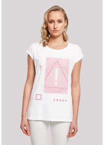 F4NT4STIC Damen T-Shirt "Panic At The Disco Turn Up The Crazy", weiß, casual, Gr. XXL, Obermaterial: 100% Baumwolle, Shirts, Premium Qualität