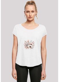 F4NT4STIC Damen T-Shirt "Blumenstrauß Boho", weiß, casual, Gr. XS, Obermaterial: 100% Baumwolle, Shirts, Premium Qualität