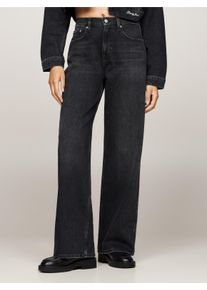 Tommy Jeans Damen Loose-fit-Jeans, schwarz, casual, Gr. 27, leichte Abriebeffekte, Denim/Jeans, Obermaterial: 99% Baumwolle, 1% Elasthan, Jeans, mit
