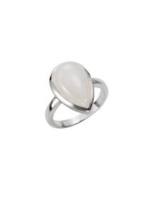 JAMELLI Damen Fingerring "925 Silber rhodiniert mit Rainbow Mondstein", 060 (19,1), 7,45 ct, Silber 925 (Sterlingsilber), weiß, Silber 925