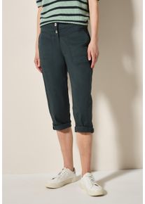 Cecil Damen 3/4-Hoseslate khaki, casual, Gr. 36, unifarben, Web, 98% Baumwolle, 2% Elasthan, Hosen, aus Baumwolle mit Stretchanteil