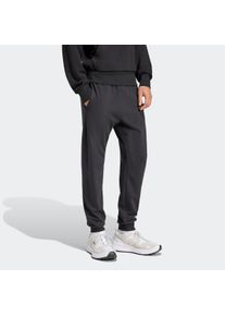 Herren Sporthose "M LIN FT PT", schwarz-weiß, sportlich, Gr. S, adidas Sportswear, Obermaterial: 55% Baumwolle, 36% Polyester, 9% Viskose, Hosen, aus