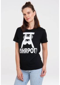 logoshirt Damen T-Shirt "Ruhrpott", schwarz-weiß, casual, Gr. L, bedruckt, 100% Baumwolle, Shirts, mit lizenziertem Print