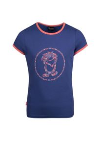 Trollkids Kinder T-Shirt "GIRLS FLOWER TROLL T"schwarz lila, coral rose, sportlich, Gr. 128, Obermaterial: 65% Baumwolle, 35% Polyester, Shirts