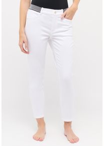 Angels Damen 7/8-Hose "ORNELLA SPORTY", weiß, casual, Gr. 46, unifarben, Obermaterial: 97% Baumwolle, 3% Elasthan, Hosen, mit auffälligem Bund
