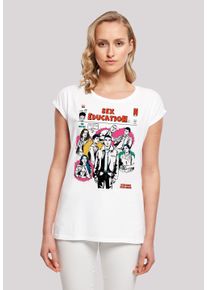 F4NT4STIC Damen T-Shirt "Sex Education Magazine Cover", weiß, casual, Gr. XL, Obermaterial: 100% Baumwolle, Shirts, Premium Qualität