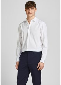 Jack & Jones JACK & JONES Herren Langarmhemd "CARDIFF SHIRT", weiß, modisch, Gr. XL, Web, Obermaterial: 100% Baumwolle, Hemden