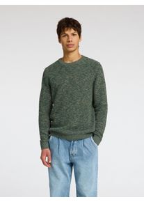 Selected Homme Herren Rundhalspullover "SLHVINCE LS KNIT BUBBLE CREW NECK NOOS", grün, modisch, Gr. L, meliert, Strick, Obermaterial: 100% Baumwolle,