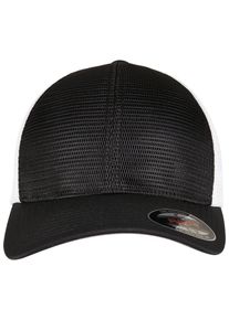 Flexfit Damen Flex Cap "Flexfit Neue Kollektion Flexfit 360 OMNIMESH CAP 2-TONE", schwarz-weiß, casual, Gr. S, unifarben, 96% Polyester, 4% Elasthan,