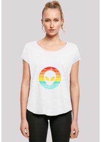 F4NT4STIC Damen T-Shirt "Alien Retro Sonnenuntergang", weiß, casual, Gr. XXL, Obermaterial: 100% Baumwolle, Shirts, Premium Qualität