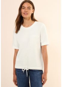 Cecil Damen Sweatshirt, weiß, casual, Gr. M, unifarben, Web, 88% Baumwolle, 12% Polyester, Sweatshirts, Basic