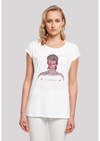 F4NT4STIC Damen T-Shirt "David Bowie My Love For You", weiß, casual, Gr. S, Obermaterial: 100% Baumwolle, Shirts, Print