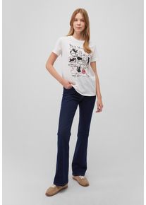 Mavi Damen T-Shirt "CAT WOOL T-SHIRT", weiß, casual, Gr. L, bedruckt, 100% Baumwolle, Shirts, Print T-Shirt