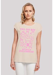 F4NT4STIC Damen T-Shirt "Fall Out Boy Pink Dog So Much Stardust", weiß, casual, Gr. XXL, Obermaterial: 100% Baumwolle, Shirts, Premium Qualität