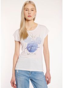 Haily's HAILY’S Damen T-Shirt "SS P TP Ca44rol", weiß, feminin, Gr. XL, bedruckt, Jersey, Obermaterial: 65% Polyester, 35% Viskose, Shirts