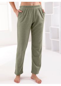 Plantier Damen Homewearpants, Gr. 18, grün, 50% Baumwolle, 50% Polyester, unifarben, Hosen