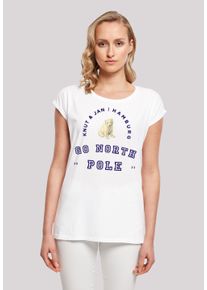 F4NT4STIC Damen T-Shirt "Eisbär Knut & Jan Hamburg", weiß, casual, Gr. XL, Obermaterial: 100% Baumwolle, Shirts, Print