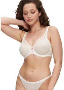 Triumph Damen Minimizer-BH "Signature Sheer W01 EX", Gr. 80, weiß, Tüll, Spitze, Obermaterial: 59% Polyamid, 41% Elasthan, unifarben, bestickt,