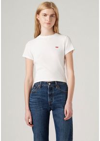 Levi's LEVI'S Damen T-Shirt "ESSENTIAL SPORTY", weiß, casual, Gr. XXL, Feinripp, Obermaterial: 96% Baumwolle, 4% Elasthan, Shirts, in Feinripp- Qualität