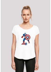 F4NT4STIC Damen T-Shirt "Captain America The First Avenger", weiß, casual, Gr. XL, Obermaterial: 100% Baumwolle, Shirts, Print