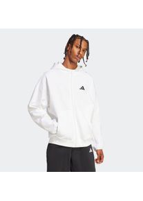 Herren Kapuzensweatshirt "M FI SL FZ", weiß, sportlich, Gr. L, adidas Sportswear, Obermaterial: 68% Baumwolle, 32% Polyester, Sweatshirts
