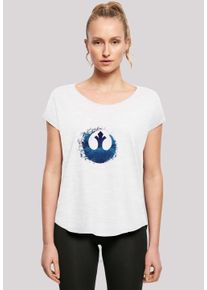 F4NT4STIC Damen T-Shirt "Star Wars Rise Of Skywalker Rebellen Logo Wave'", weiß, casual, Gr. XXL, Obermaterial: 100% Baumwolle, Shirts, Print