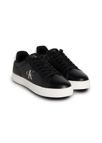 Herren Sneaker "CLASSIC CUPSOLE MONO LTH", Calvin Klein Jeans, Gr. 42, schwarz-weiß, Leder, Lederimitat, unifarben mit Farbeinsatz, sportlich,