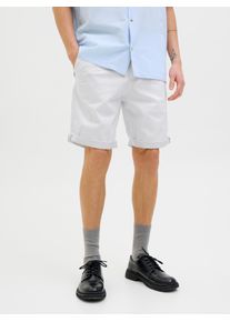 Jack & Jones JACK & JONES Herren Chinoshorts "JPSTBOWIE JJSHORTS S", weiß, modisch, Gr. XL, unifarben, Web, Obermaterial: 98% Baumwolle, 2% Elasthan, Hosen, mit